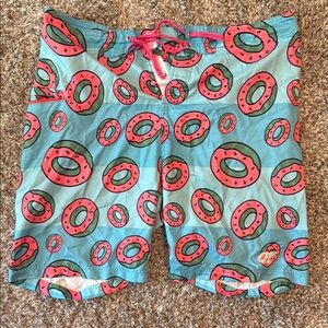 Odd Future Blue and Pink Swim Trunks